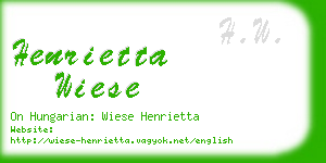 henrietta wiese business card